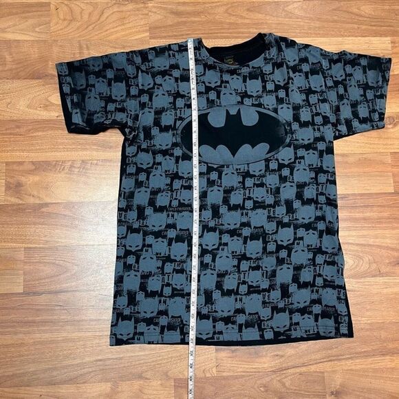 Batman Mens Blue Caped Crusader Bat Signal Allover Print Short Sleeve Tee Medium - Picture 5 of 8